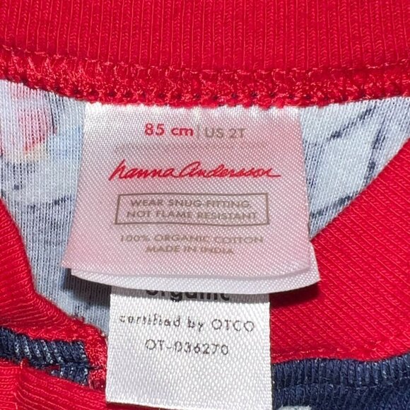 Hanna Andersson Baby Holiday Footed Zip Sleeper Size 85cm/2T - Picture 3 of 4